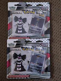 (2)White Flare Tech Sticker Triple Blister Packs