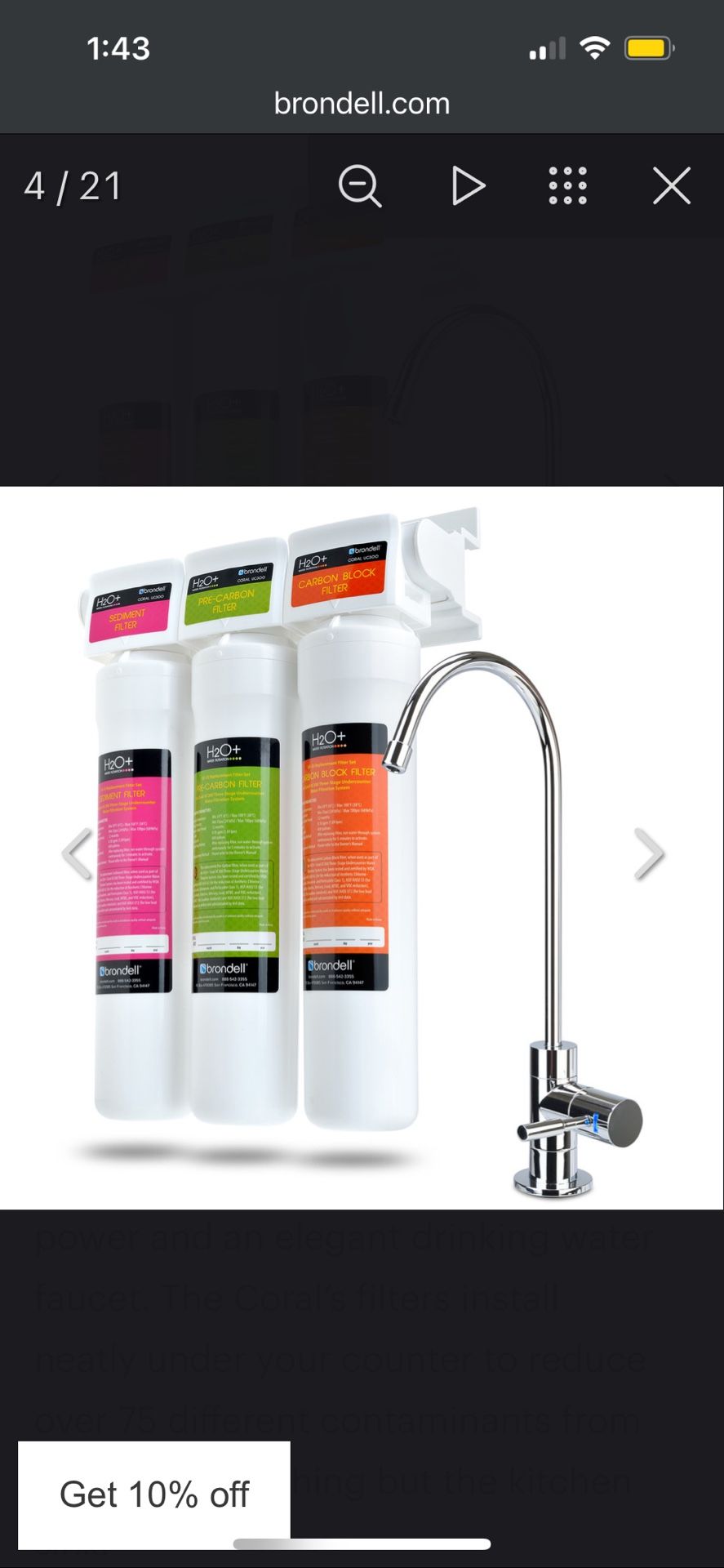 Easy Install Brondell Water Filtration System I deliver And Or Install For $ Yo Envío O Instalo Por $