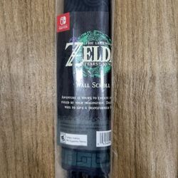 Nintendo Switch Promo - The Legend of Zelda: Tears of the Kingdom Black Wall Scroll/Art/Banner