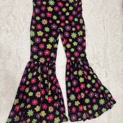 New small bell bottom 70s mod hippie pants boho festival leggings rave floral