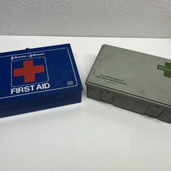 Two First Aid Kits Cases Boxes 
