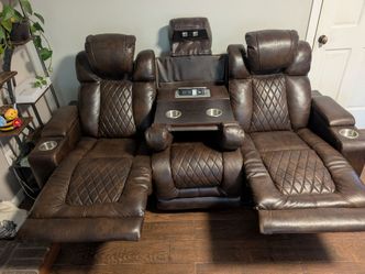 Sofa recliner with drink holders,  AC outlets and USB ports