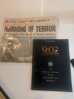 Oklahoma City Bombing Newspaper & Official Record Book