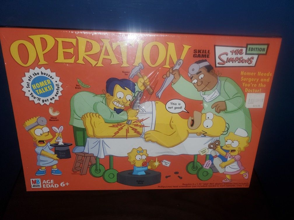 Operation Game The Simpsons Edition MB 2005 Brand New Factory Sealed