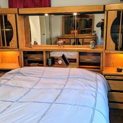 Solid Oak Wood Bedroom Furniture Set ($9K Value)