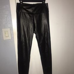 New Black Faux Leather Leggings. 