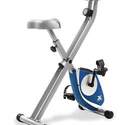 XTERRA Fitness FB150 Folding Exercise Bike, Silver, 31.5L x 18W x 45.3H in.