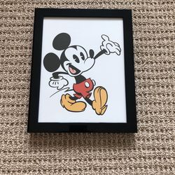 Disney Mickey Mouse Painting With Frame