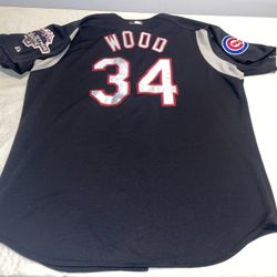 Authentic Kerry Wood 2003 All-Star Game Jersey Mens Xl National Majestic Black