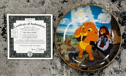 Bradford exchange The Lion King “ the circle of life” collector plate