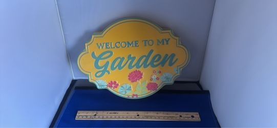 Pioneer woman welcome to my garden metal sign