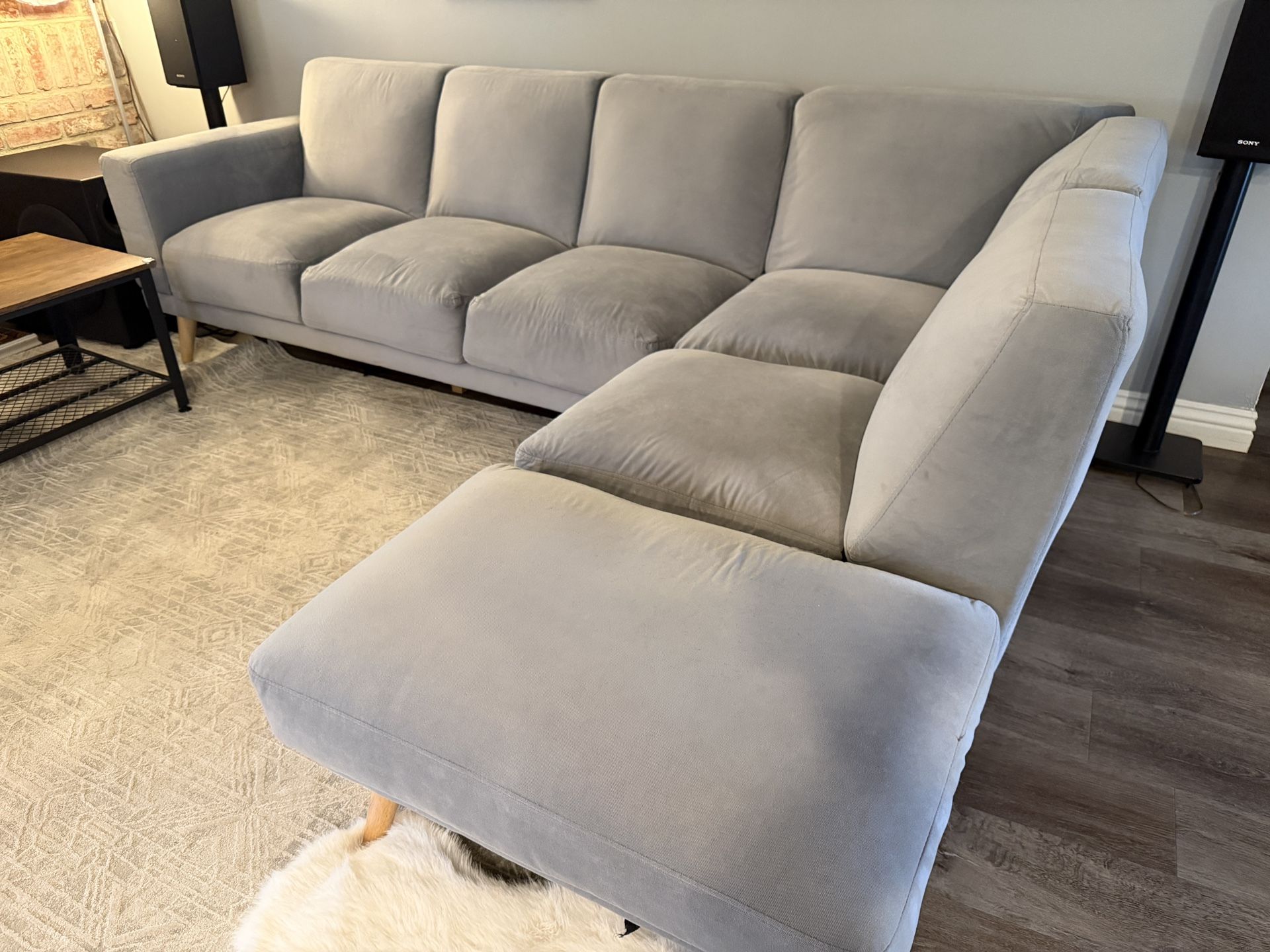 Lightly Used Gray Sectional Sofa - Great Condition 