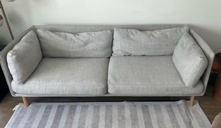 Crate & Barrel Wells 84” Sofa – Light Gray