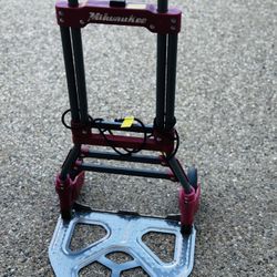 Milwaukee 150 Lbs. Convertible Fold-Up Steel Hand Truck With One 60 In. Bungee Cord