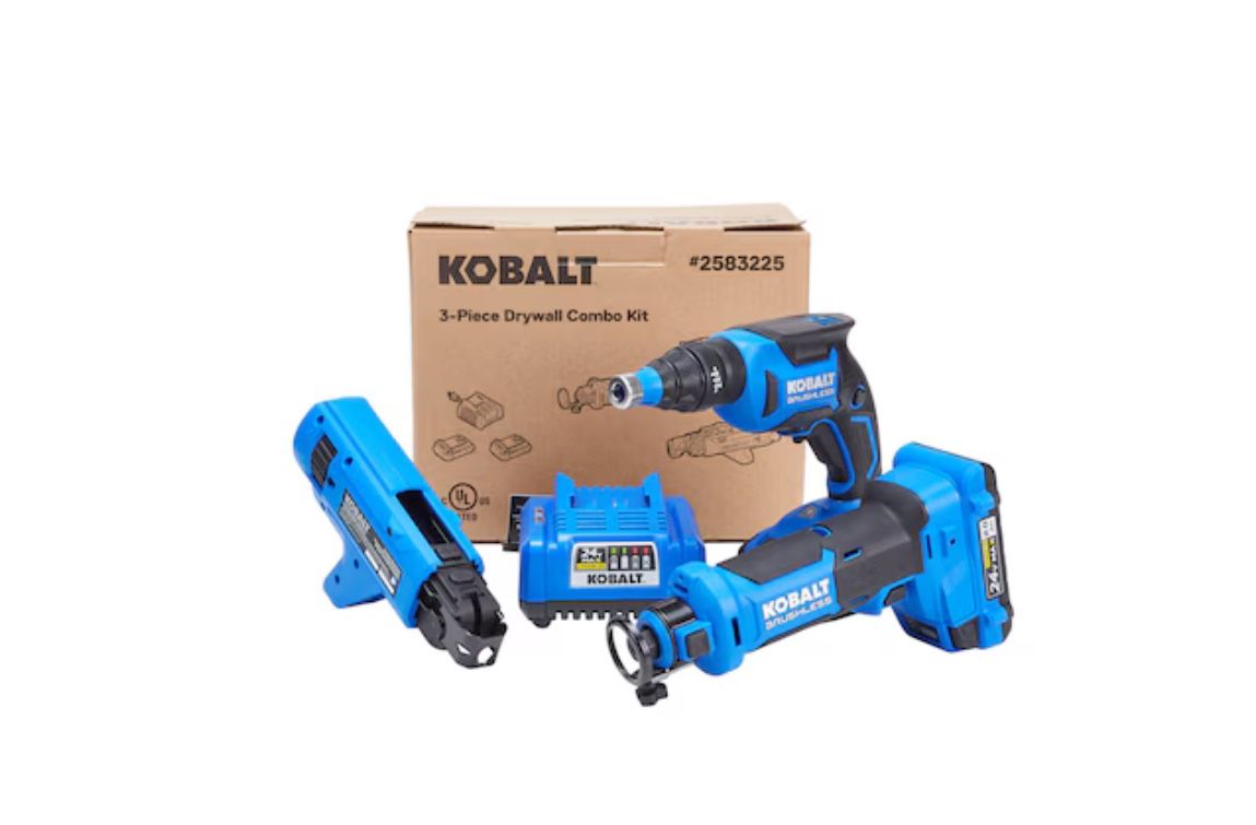 Kobalt 3-Tool Brushless Power Tool Drywall Combo Kit (1-Battery Included and Charger Included)