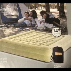 AEROBED Active Queen Inflatable BED Indoor/outdoor NEW Sealed Camping , No Pump