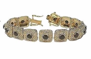 Gold Tone and Sapphire Bracelet