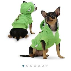 Frienperro Dog Clothes for Small Dogs Girl Boy, Cotton Small Dog Hoodie, Dinosaur Dog Costume, Chihuahua Clothes Pet Cat Winter Warm Sweatshirt, Teacu