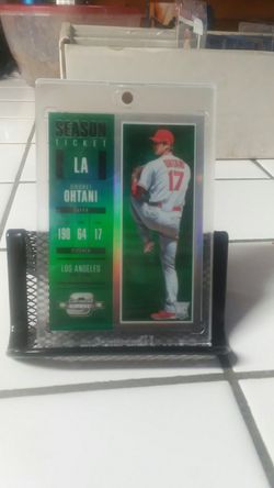 Shohei Ohtani green season ticket refractor 16/50