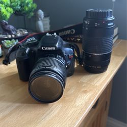 Canon EOS Rebel T2i camera and Canon zoom lens EF 75-300m