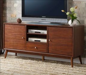 Spacious mid-century TV stand (64")