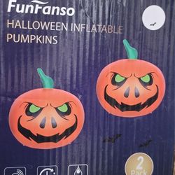 2 Pack Inflatable Pumpkins (2 Ft)