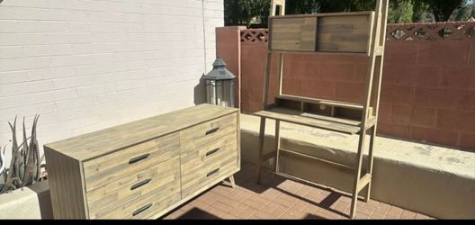 Living Spaces dresser and desk (together or separately)