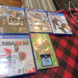 PlayStation 4 And Nintendo switch Games