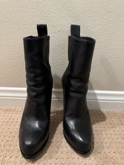 Alexander Wang Black Leather Boots Size 36 Or 5.5
