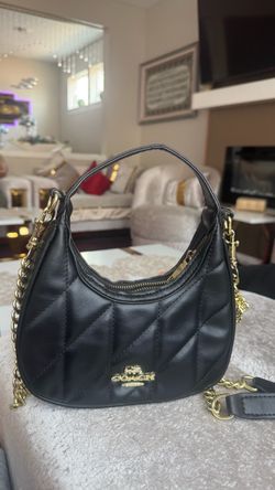 Coach Black Quilted Leather Hobo Bag