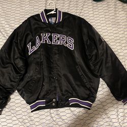 Black Vintage Lakers Starters Jacket