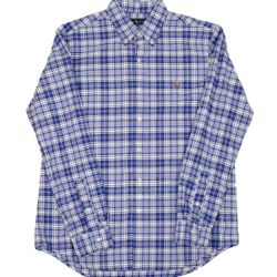 Classic Fit Plaid Oxford Shirt Size L Polo Ralph Lauren