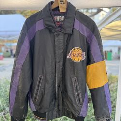 Lakers Leather Jacket 2000s Size M