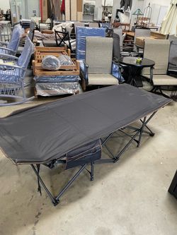 New XXL Folding Camping Cot, 78" L x 32" W x 18" H Heavy Duty Sleeping Cots with Carry Bag