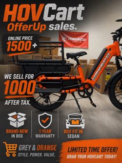 Family cargo ebike - electric bike for kid and pet