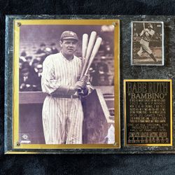 Babe Ruth Hall of Fame Commemorative Plaque – Iconic MLB Display 