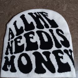 Men's Y2K "All We Need Is Money" Beanie On Size Fits All