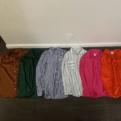 Women’s Button Down Shirts Express, Banana Republic, Etc. Size medium