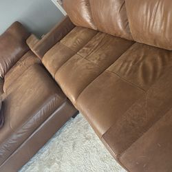 Italian Leather Couch Set