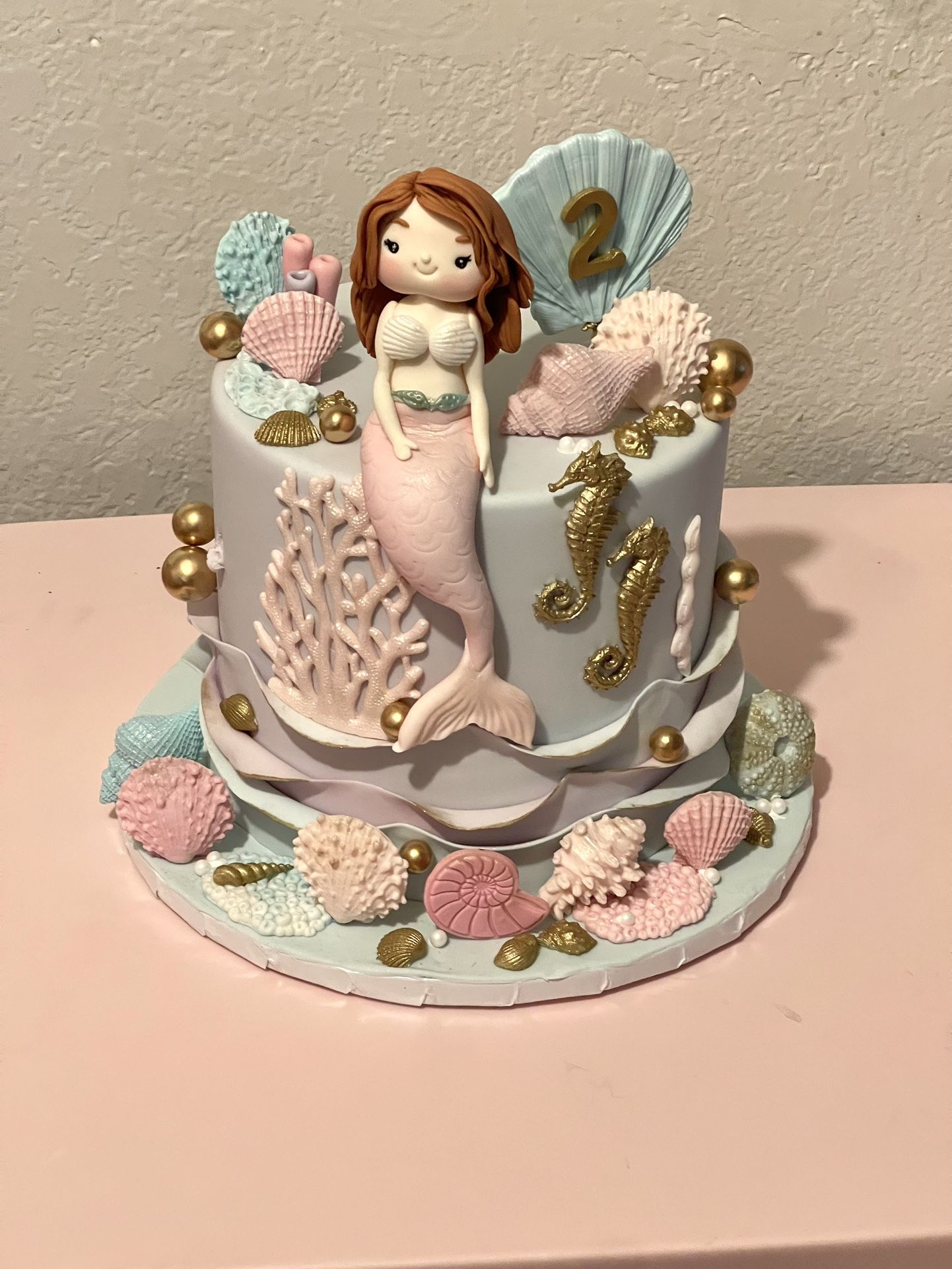 Fake Mermaid Birthday Cake