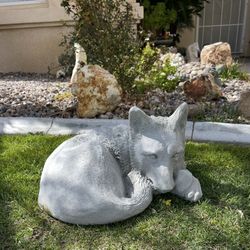 New Wolf Made Out Of Cement 