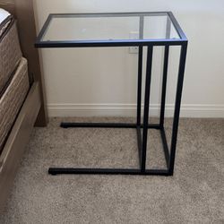 Two Glass Side Tables