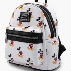 Loungefly Disney Mickey Mouse All Over Print Womens Double Strap Shoulder Bag Purse 
