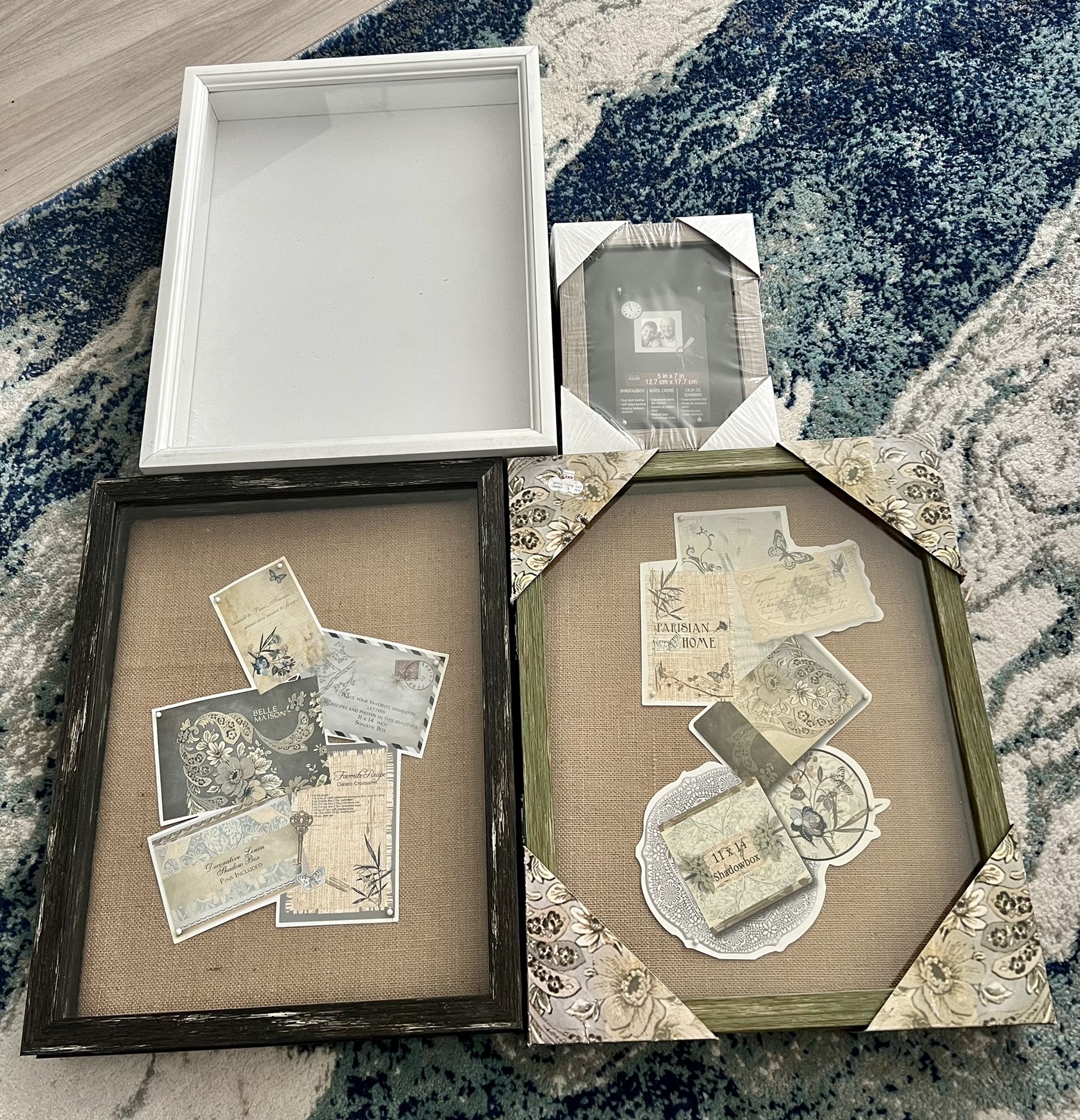 LOT of 4 SHADOWBOXES - FOR PHOTOS/CRAFTING
