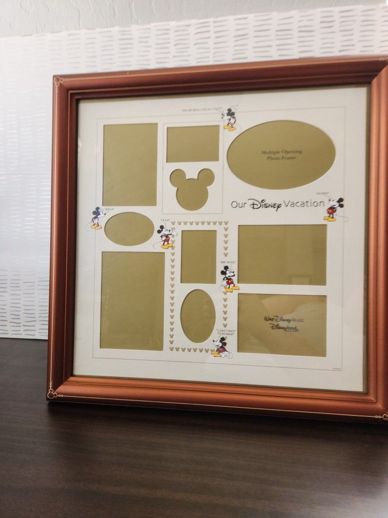 Disney Our Disney Family Vacation Picture Photo Collage Frame 16x16