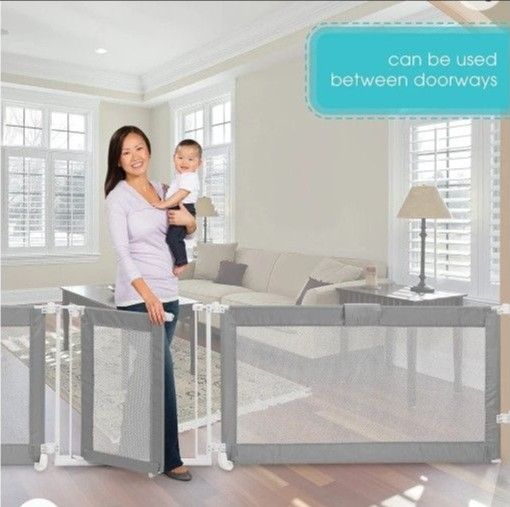 Summer Infant Custom Fit Walk Thru Extra Wide Pet and Baby Gate