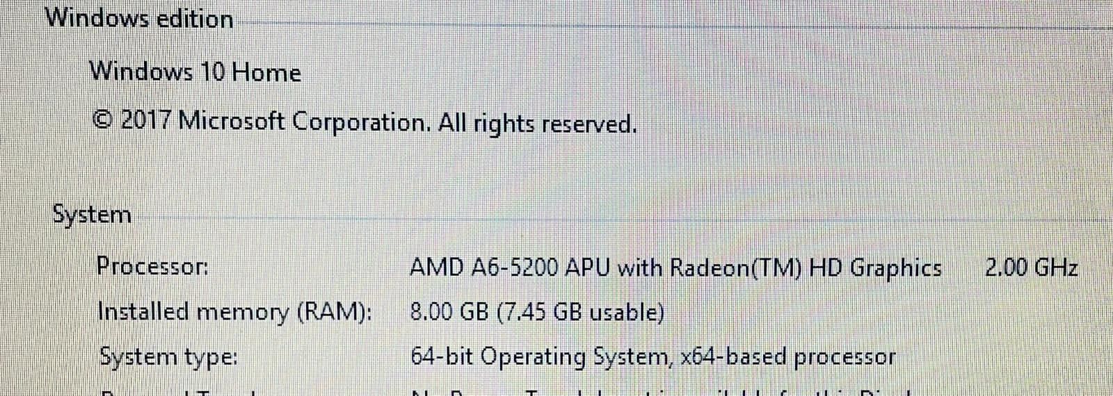 TOSHIBA Satellite C75D A AMD A6 5200 8GB RAM 128GB SSD
