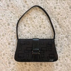 Vintage Guess monogram black mini purse