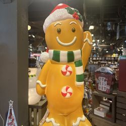 New From Cracker Barrel Gingerbread Man Blow Mold 