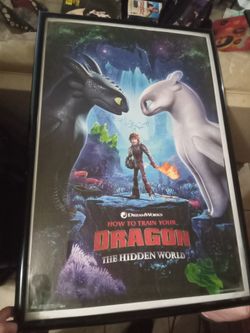 Framed How To Train A Dragon "The Hidden World" Full Size Poster